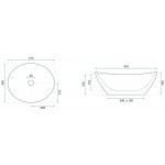 Накладной умывальник Rea Sofia in Marble Mat Black Gold